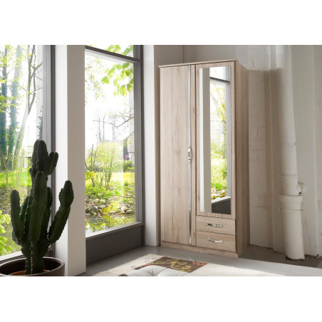 Armoire Bois - 2 Portes / 2 Tiroirs