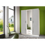 Armoire Blanche & Grise - 3 Portes / 2 Tiroirs