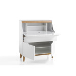 Bureau - Secrétaire Blanc & Bois Scandinave