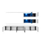 Meuble TV Design Led Noir et Blanc