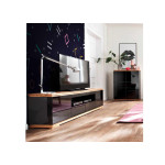 Meuble TV noir et bois design