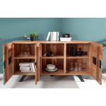 Buffet bois massif et métal 150 cm / Acacia