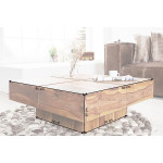 Table basse bois massif / Carrée 80 cm