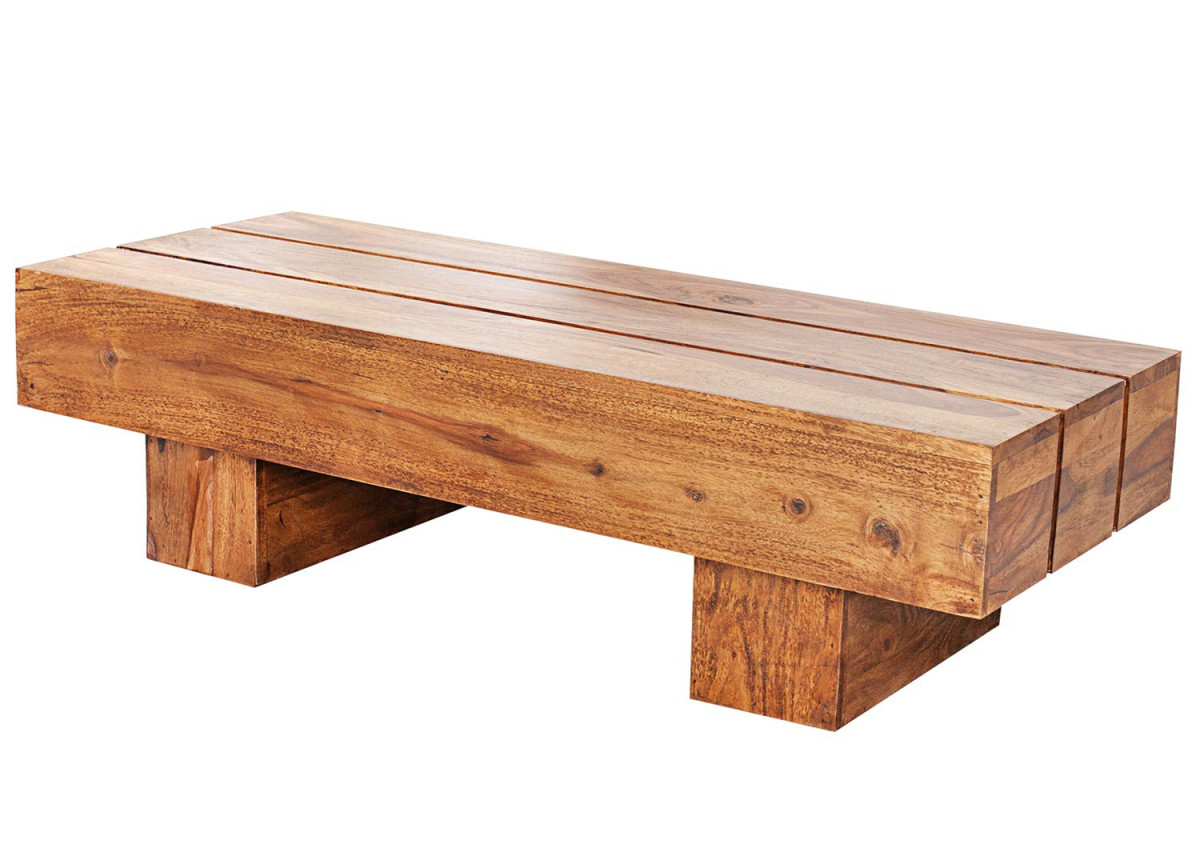 Table basse bois massif / Rectangulaire 100 cm