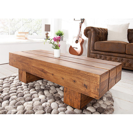 Table basse bois massif / Rectangulaire 100 cm