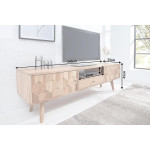 Meuble tv scandinave / Effet marqueterie 3D