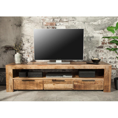 Meuble TV en bois massif / 170 cm