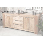 Buffet en bois massif / 2 Portes - 3 Tiroirs