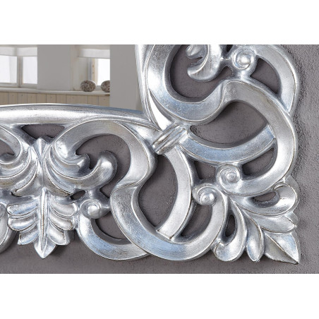 Miroir baroque carré argent antique