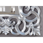 Miroir baroque carré argent antique