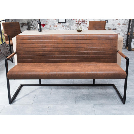 Banquette de Table Cuir Simili vieilli Marron