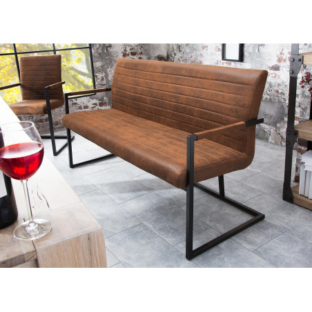 Banquette de Table Cuir Simili vieilli Marron