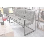 Banquette de Table Cuir Simili vieilli gris