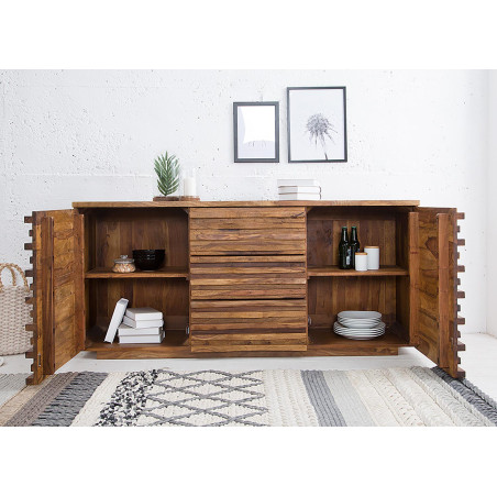 Buffet bois 160 cm - Sesham massif verni