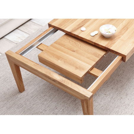 Table basse extensible en bois massif