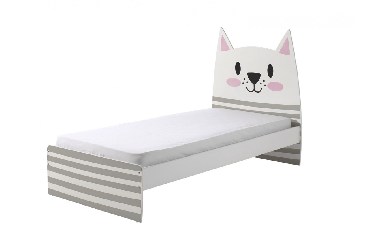 Lit Enfant 1 Place 90x0 Cm Decor Chat Pour Chambre Enfant Ado