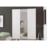 Lit + chevet + armoire 3 portes