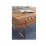 Table basse rectangulaire en bois plaqué chêne huilé