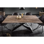 Table contemporaine en céramique - Pied métal noir design