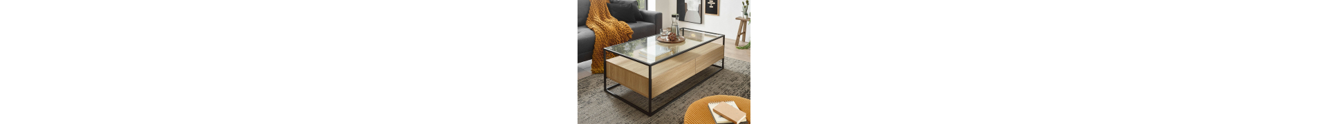 Table Basse Bois & Verre