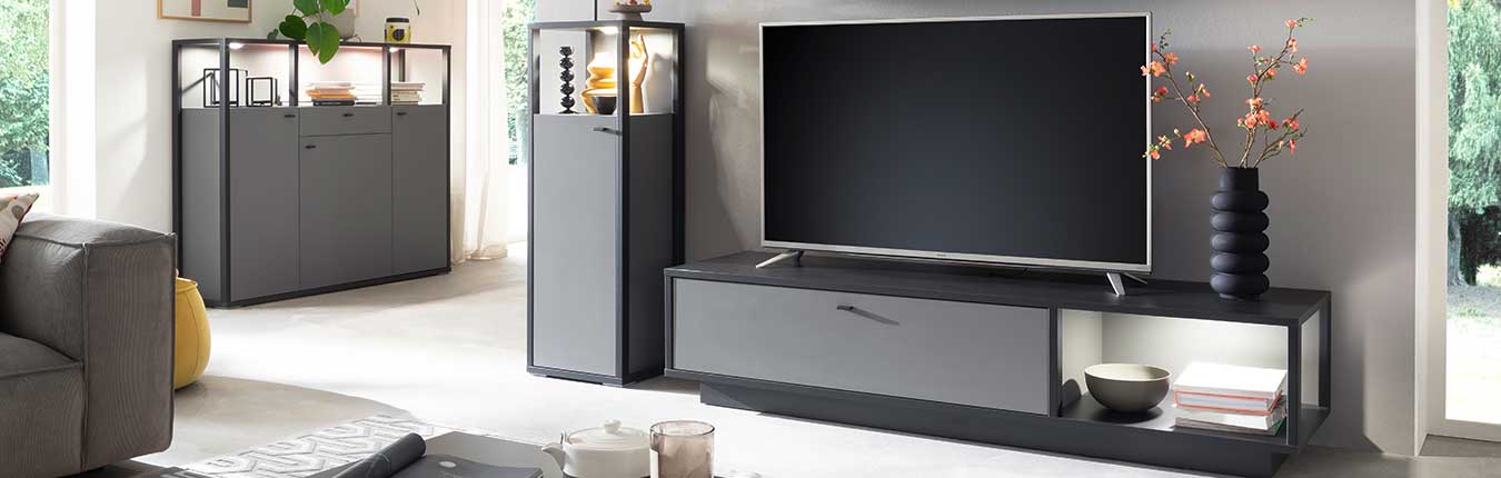 meuble tv design gris anthracite