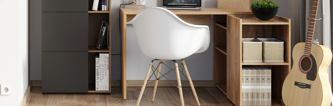 Mobilier de bureau tendance bois et anthracite