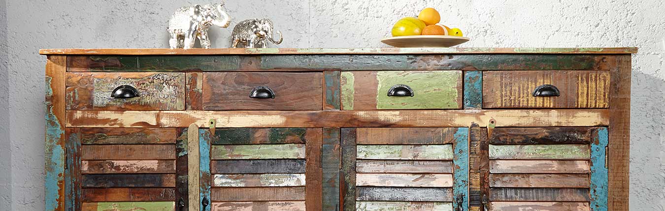 meuble buffet shabby chic en bois recyclé