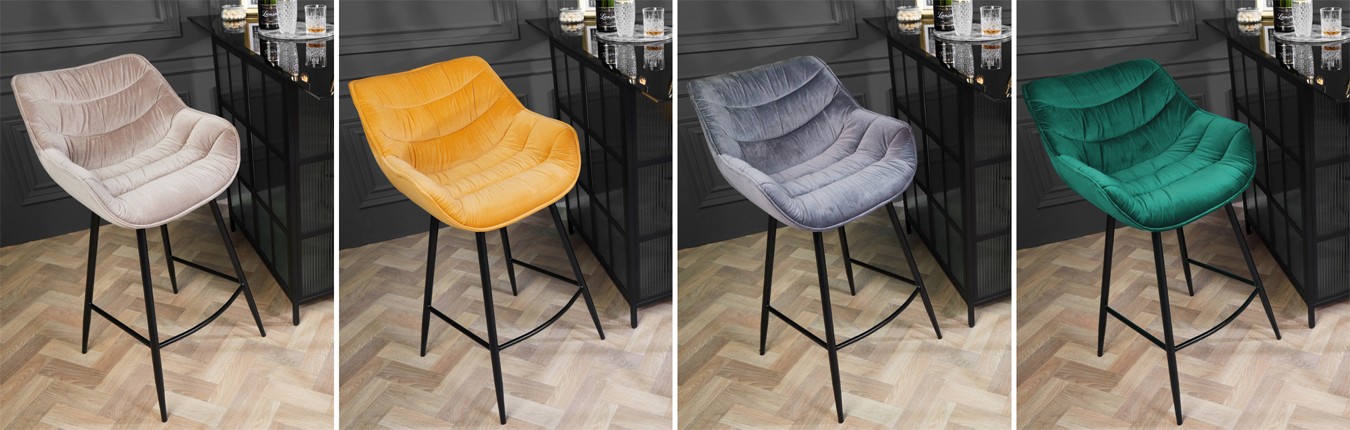 collection constance fauteuils de bar velours